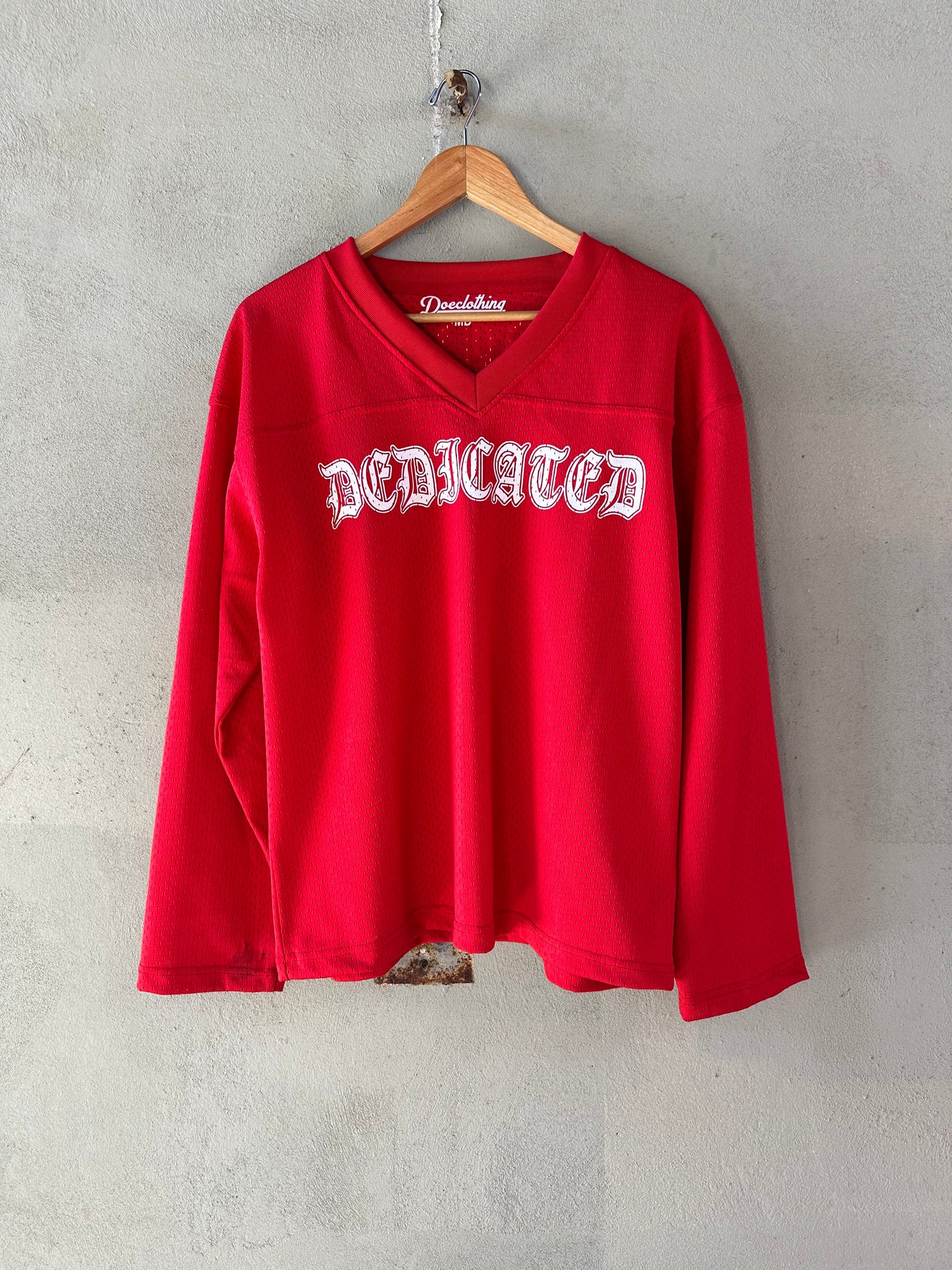 "DEDICATED" RED MESH JERSEY