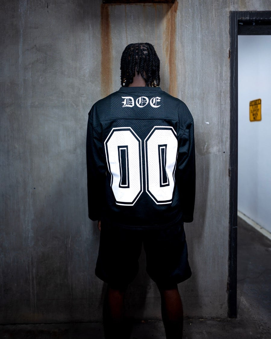 "DEDICATED" BLACK MESH JERSEY