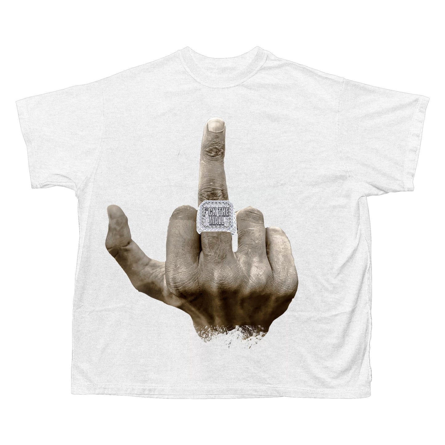 F*ck The Mall White Graphic Tee