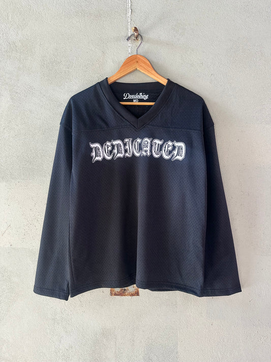 "DEDICATED" BLACK MESH JERSEY