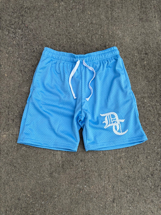 “DEDICATED” BLUE MESH SHORTS